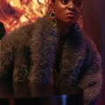 Anita Joy Uwajeh Fightland Cece Gray Fur Coat